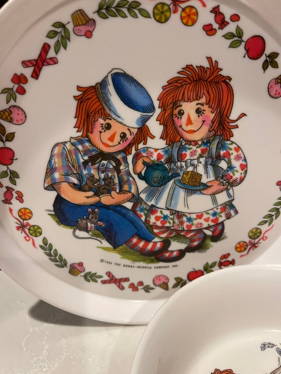Vintage 1969 Raggedy Ann and Andy Melamine Bowl Set - Etsy