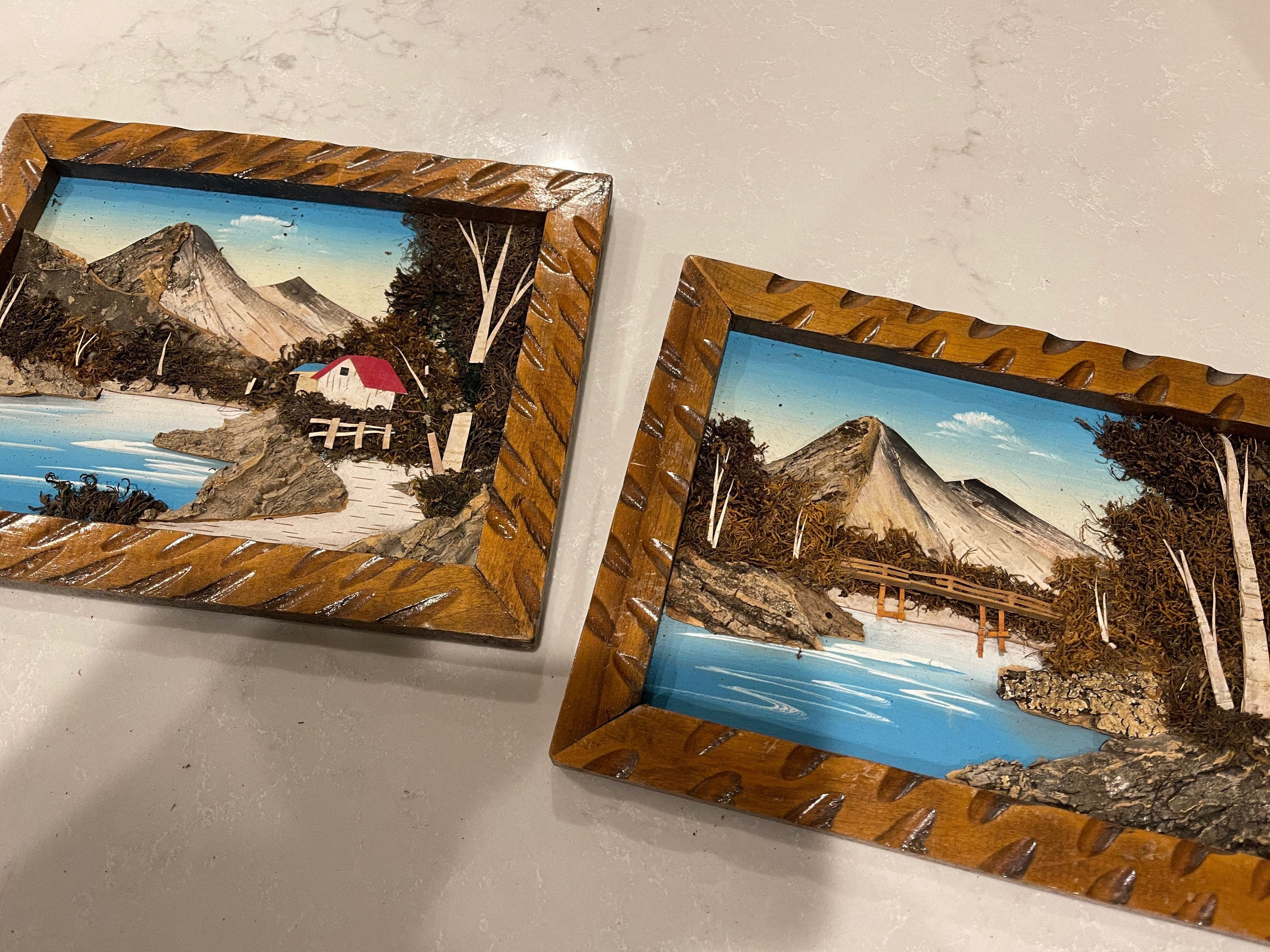 期間限定30％OFF! Ucago Japan Japanese Decor Wall 3D Wood Art Century Mid Vtg アンティーク雑貨