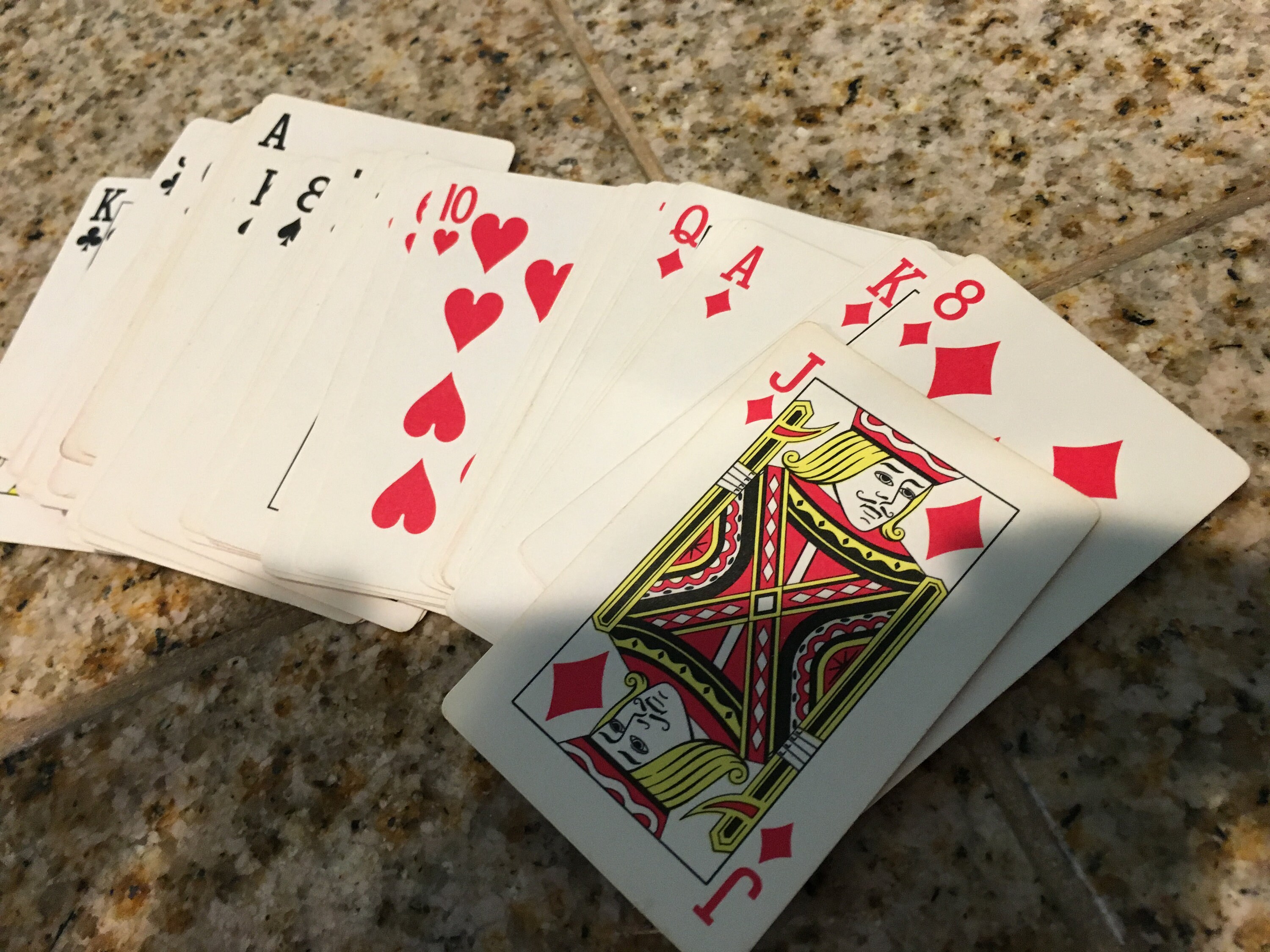 Vintage 70s Style Playing Cards 1 Deck Complete Checkered 3d Felt