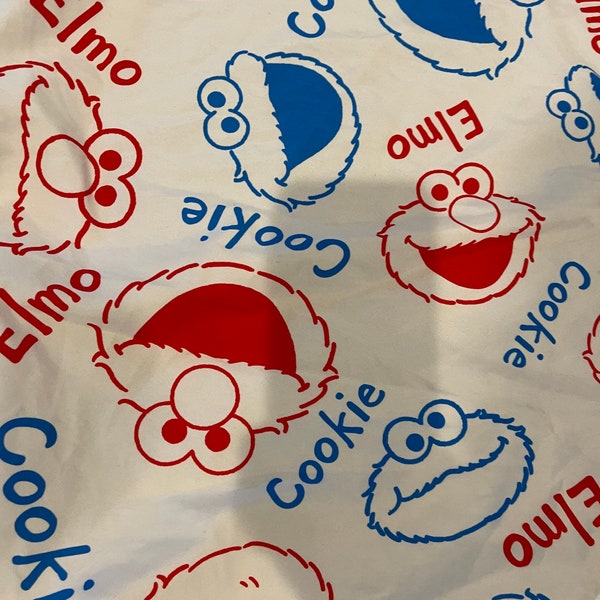 Twin flat sheet Elmo Cookie Monster