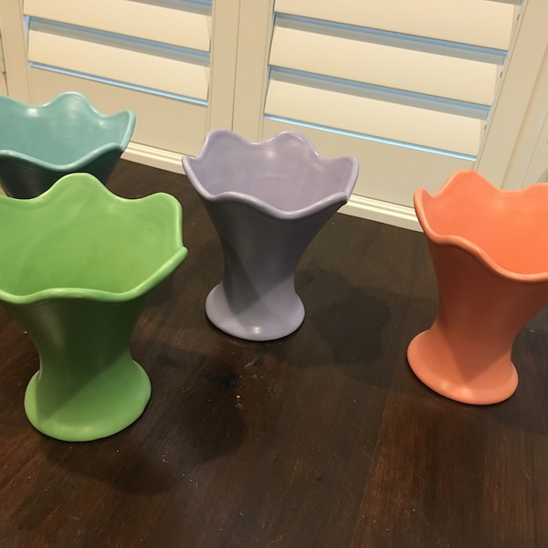 Runde Vase Mit Doppelrand, Ø 50 Cm, Terrakotta Matt – Aus Wetterfestem Kunstharz