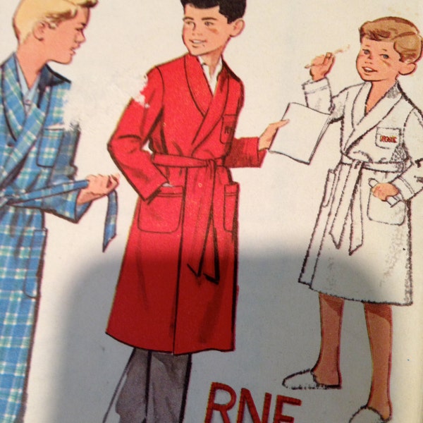 Simplicity boys  Robe Pattern Jiffy to make Size 12 chest 30 inches UNCUT complete