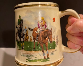 Vintage Gibsons mug with horses polo front