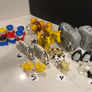 Duplo animal pairs zoo circus elephant zebra penguin lion bird dog