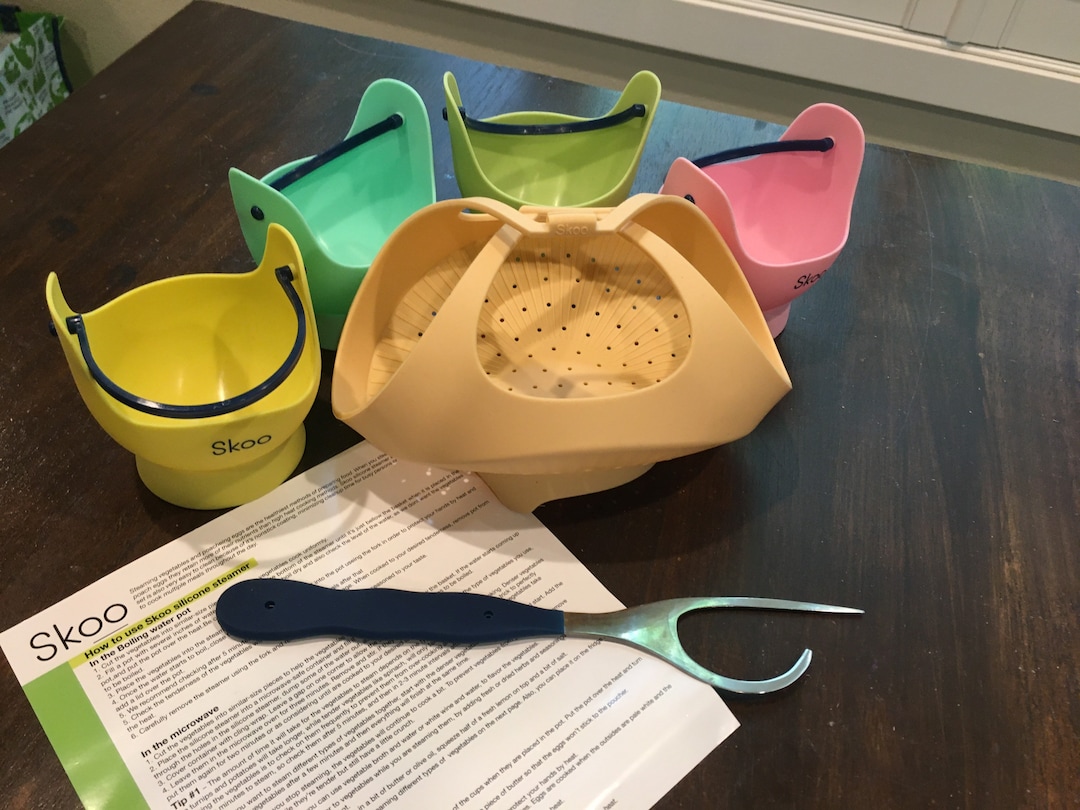 Skoo Silicone Egg Poacher Steamer Set Etsy