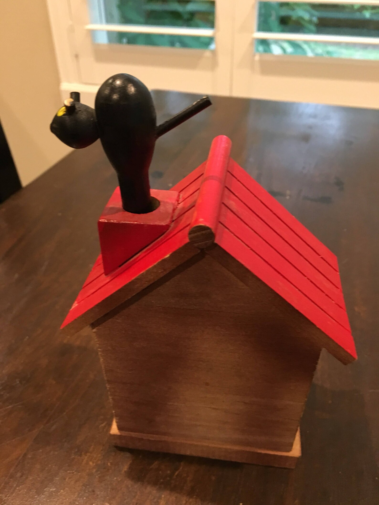 Vintage Dog House Coin Bank Wooden Piggy Bank Doghouse With Etsy