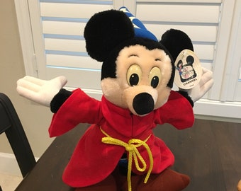 Mickey mouse scorcerer wizard fantasia plush doll toy Disney channel