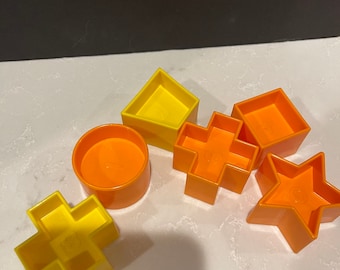 Replacement 6 7 orange Shape piece  for Tupperware Shape O Ball