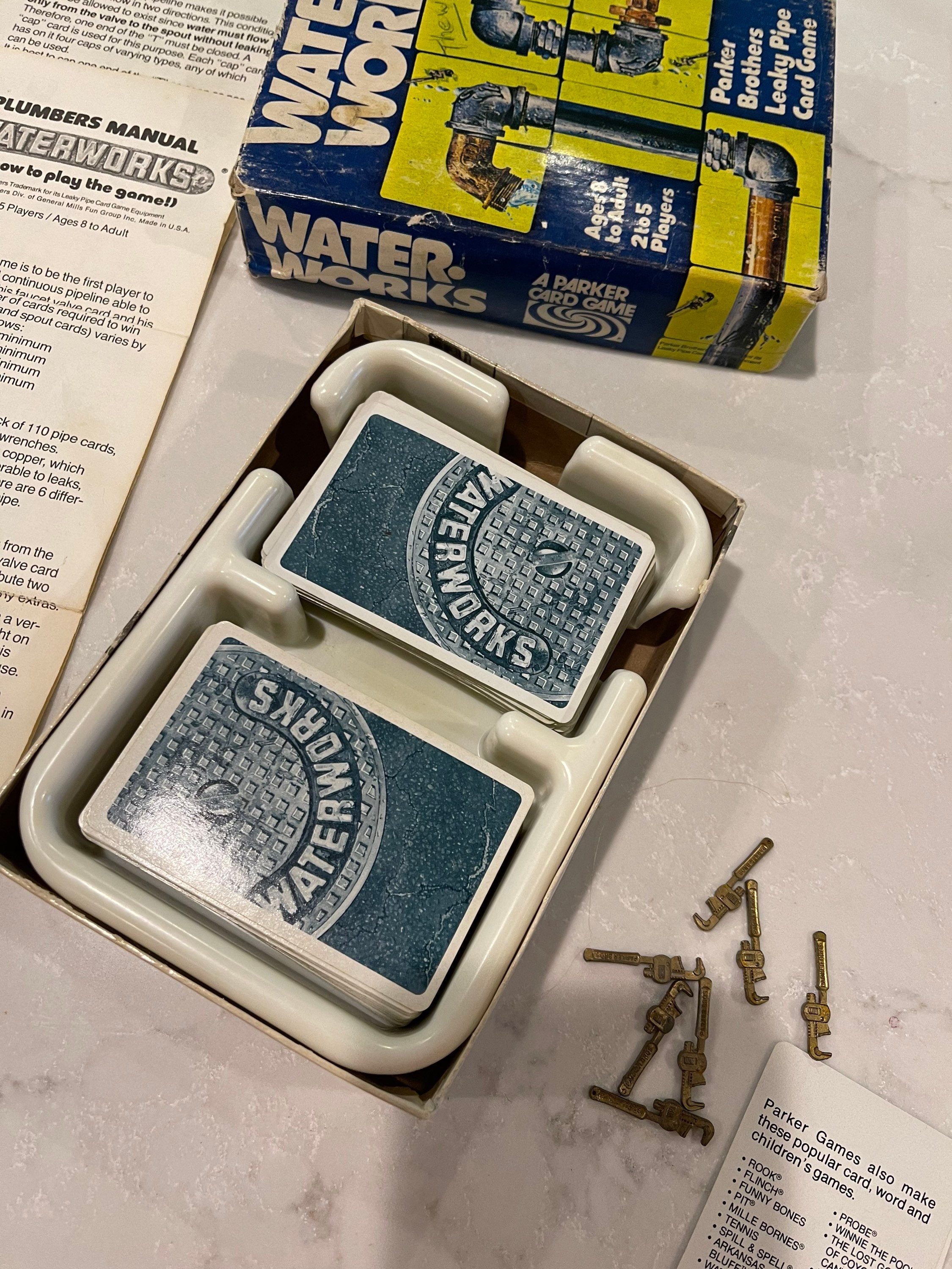 Water Works Card Water Works Card Game Vintage - Etsy