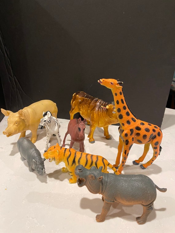 Vintage Circus Animals Toy Farm Pig Bull Zebra Tiger Hippo - Etsy Israel Vintage Circus Animals Toy Farm Pig Bull Zebra Tiger Hippo - Etsy Israel