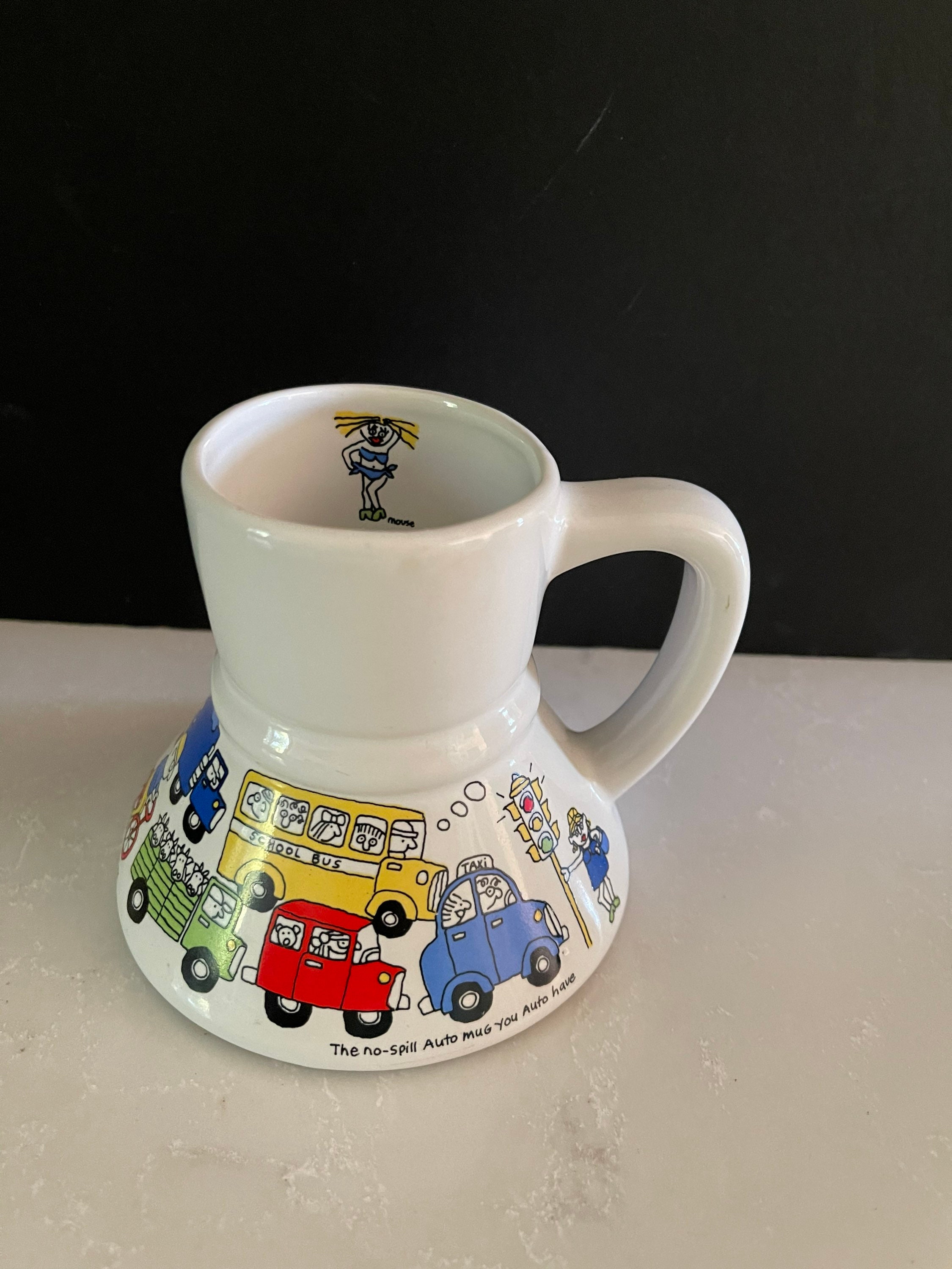 Vintage No Spill No Slip Mug Commuter Mugs Set of Two Travel 