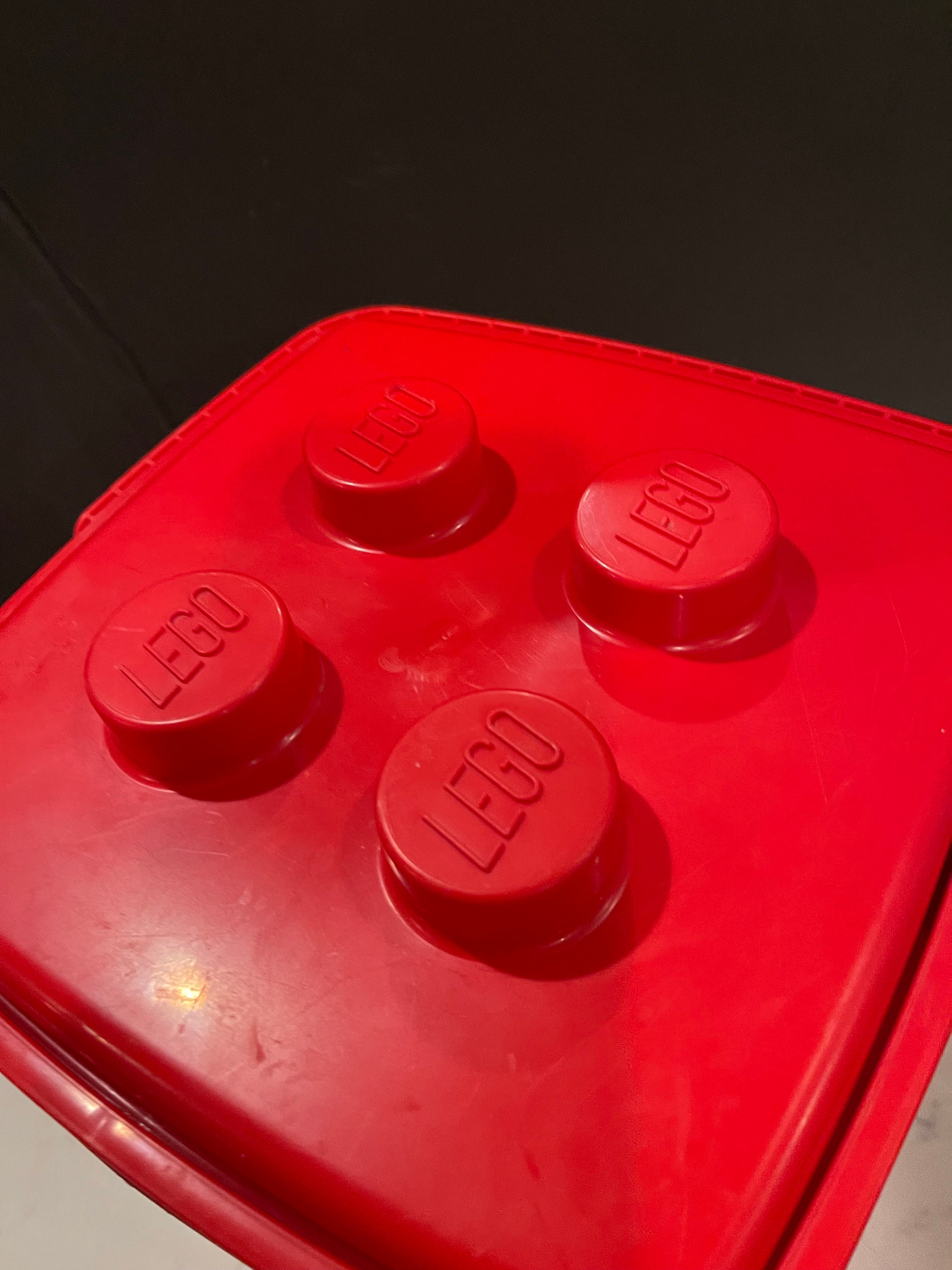 Large Red Lego Container 1980s Bucket Empty - Etsy
