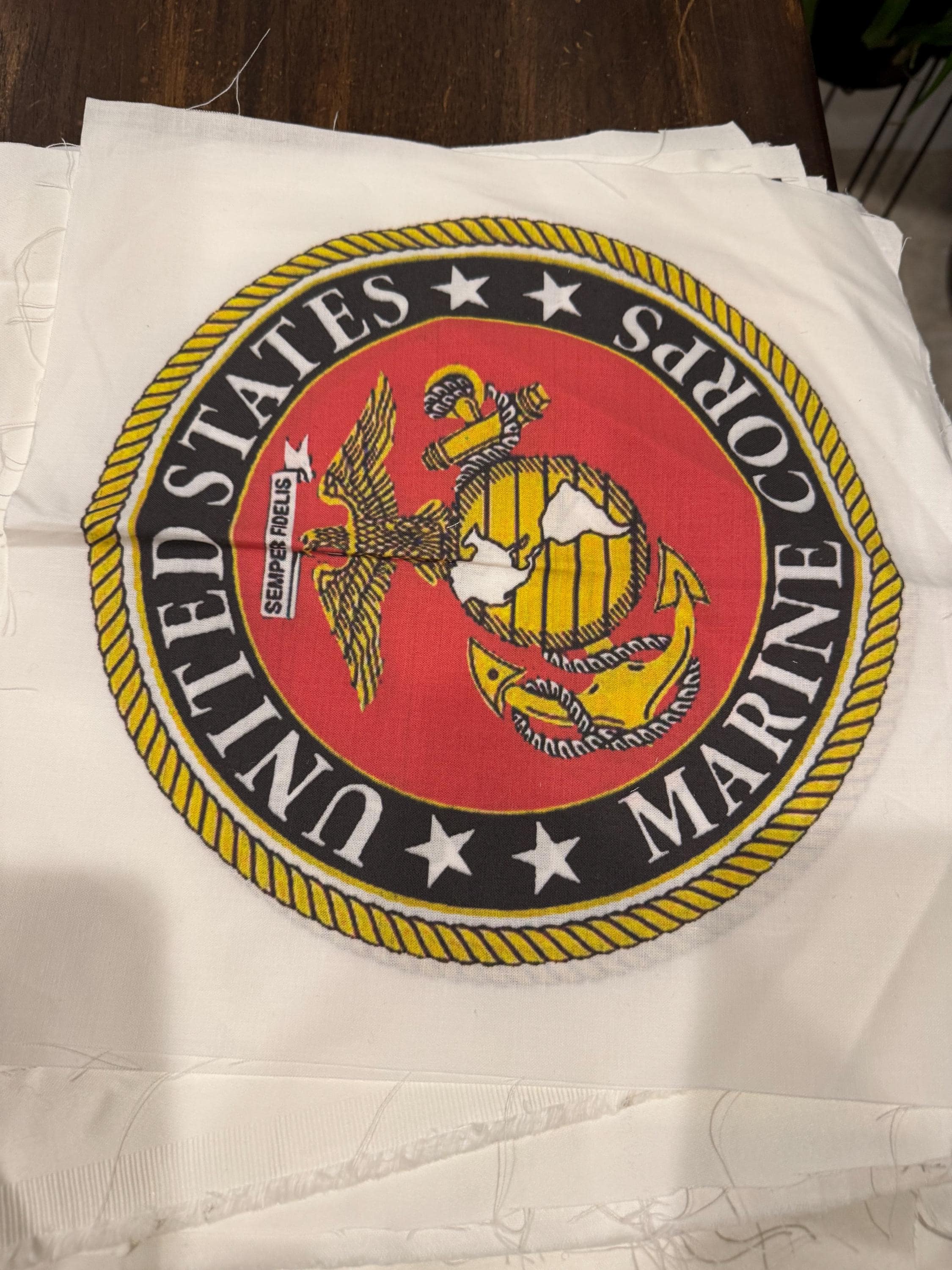 USA U.S. Marine Corps Semper Fi ブランケット Fabric Panels Army Navy Military Service Air Force Marine Coast