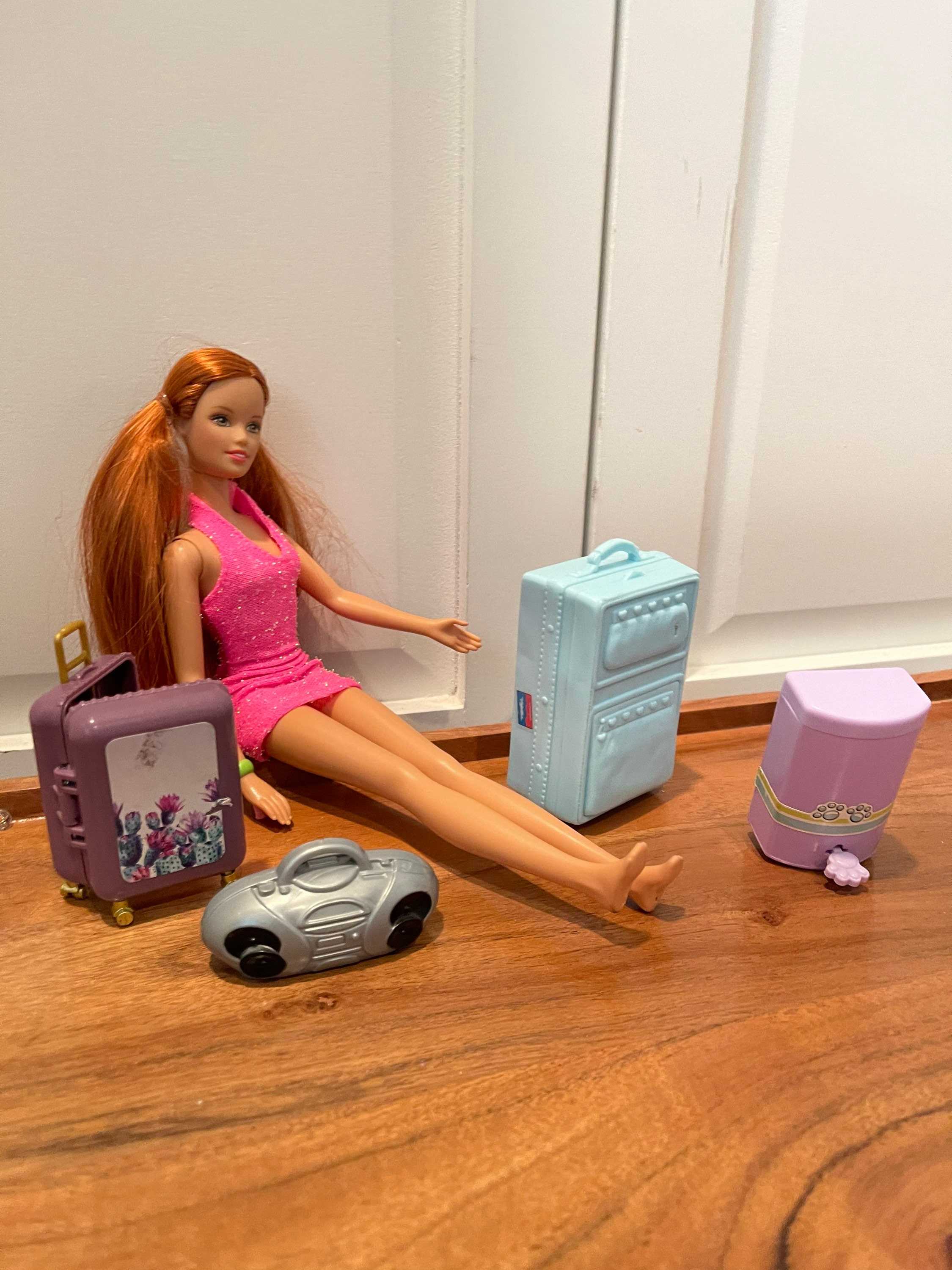 Barbie doll Glam Home My Fancy Life Take out the Trash Garbage Can