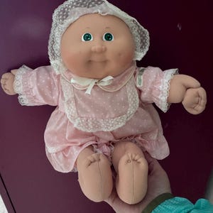 Vintage 1982 Cabbage patch doll preemie as shown pink baby girl