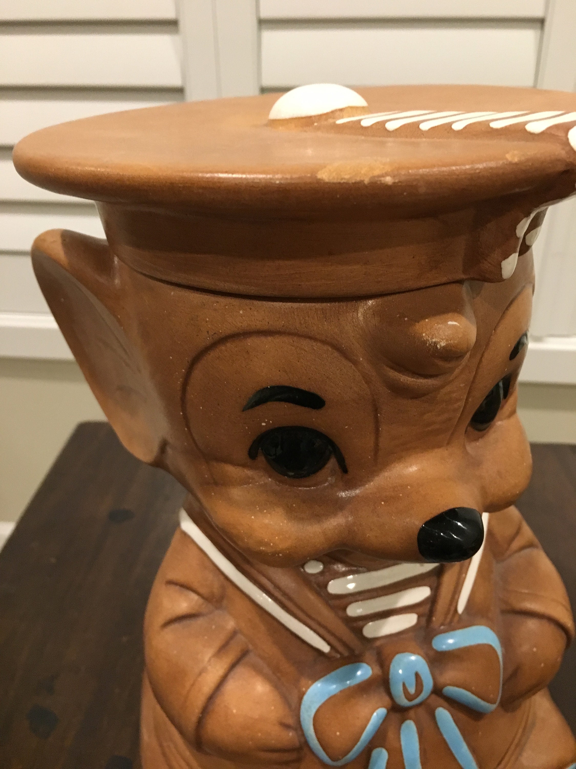 Twin Winton COOKIE JAR Brown Mouse Sailor Baby Vintage Cottage Etsy