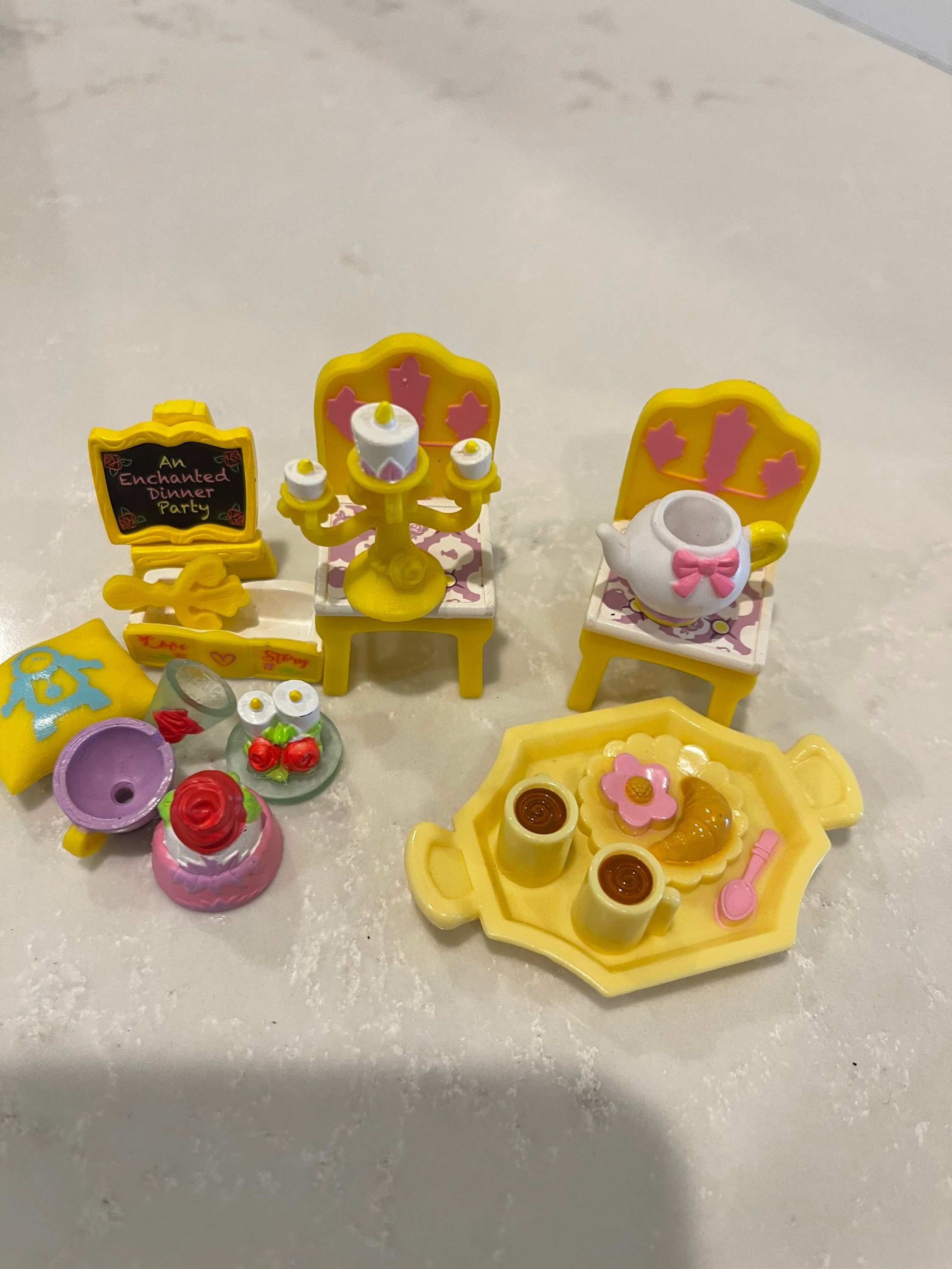 Beauty Beast Miniature Plastic Toys Enchanted Dinner Party Toy