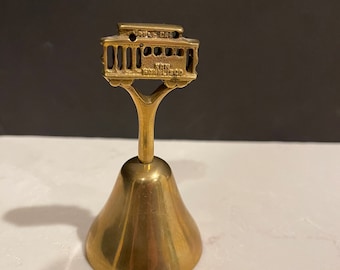Brass San Francisco Cable Car Bell: Vintage 7.5