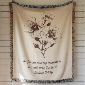 Manta personalizada cristiana para recién casadas, manta decorativa inspirada en la fe para el hogar, tapiz con versículos bíblicos inspiradores de la Palabra de Dios, regalo para mujeres.