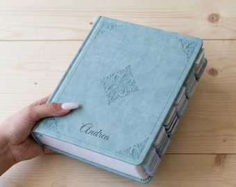 Personalized ESV Study Bible Gift for Her Blue Bible for Her Custom Engraved Bible Gift Bible Study Christian Faith Gift Present for Mom