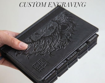 Engraved Black KJV Bible with Name Custom Cover Personalized Name KJV Bible Christian Keepsake Personalized for Men Custom Engraved New King
