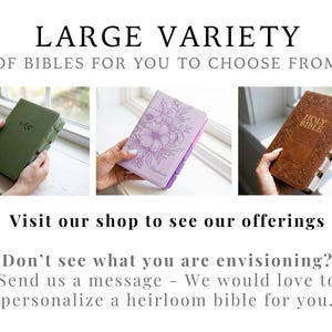 Women’s KJV Bible Purple Leather Personalized Engraved Name Pink Tabs Custom Christian Gift for Her Baptism or Devotional Use image 12