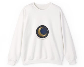 Crescent Moon Phases Crewneck Sweatshirt | celestial moon stars, constellation art
