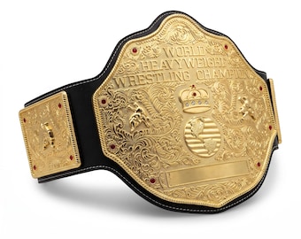 Big Gold World Heavyweight Championship Replica Belt | Classic Wrestling Championship Belt | Adult Collector Display Gift
