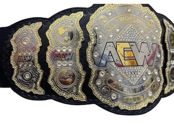 AEW-Inspired Gold Wrestling Championship Belt Replica | Collectors & Fans Title Belt