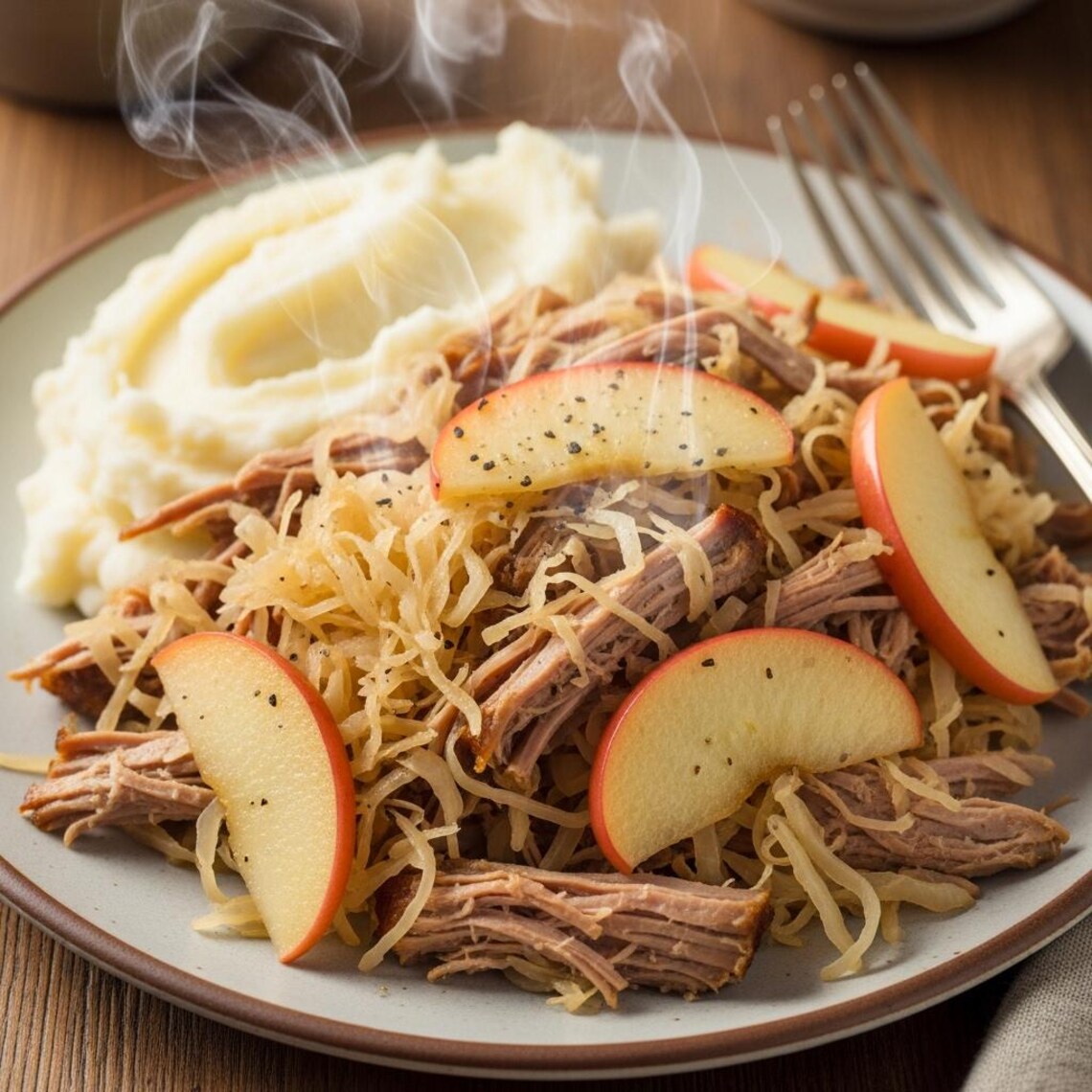 Slow Cooker Pork and Sauerkraut Recipe | Tender Pork Roast With Tangy ...