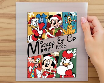 Retro Mickey & Co Christmas Dtf, Vintage Mickey and Friends Christmas Dtf, Disney Family Christmas Dtf, Christmas Dtf, Dtf Transfer, Disney