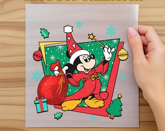 Sorcerer Mickey Christmas Dtf, Fantasmic Show Dtf, Disney Parks Trip Walt Disney Magical Dtf, Fantasia Disney Dtf, Holiday Family Christmas