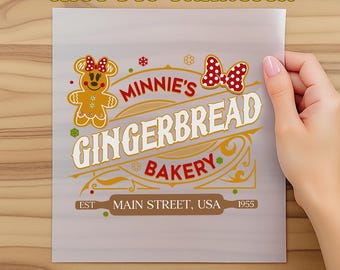 Minnie Gingerbread Dtf, Gingerbread Dtf, Christmas Dtf, Minnie Baking Co, Mini Mouse Christmas Gingerbread Dtf, Disney Family Christmas DTF