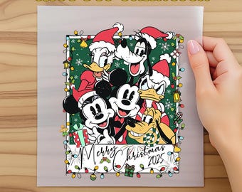 Mickey & Friends Santa Disney Christmas Dtf, Mickey's Very Merry Christmas Party 2025, Disneyland Holiday Family Christmas,Dtf Transfer Gift
