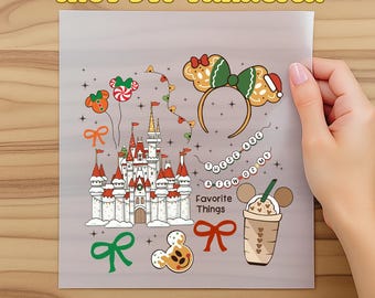 These Are a Few of my Favorite Things Disney Christmas Dtf, Disney Snacks Dtf Christmas Castle Dtf, Magic Kingdom Dtf, Dtf Transfer Gifts