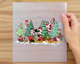Vintage Christmas Tree Mickey And Friends Dtf, Disney Christmas Tree Dtf, Disney Christmas Family, Christmas Dtf, Dtf Transfers, Disney Dtf