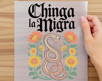 Chinga La Migra Dtf, La Resistencia Latinx Dtf, Abolish Ice Protest Dtf, Pro Immigrant Social Justice Gift, Latina Activist Chinga La Migra