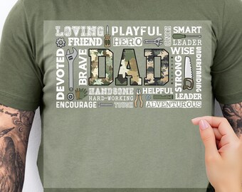 Tool Theme Dad Dtf Gift for Dad, Handyman Dad Dtf, Fathers Day Gift Idea, Best Dad Ever Dtf, Dad Word Art Dtf, Mechanic Dad Dtf,Dtf Transfer