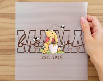 DTF Transfer Custom Mama Bear DTF, Mama Bear Cartoon DTF, Personalized Kid Name Dtf, Custom Mothers Day Dtf, Mothers Day Dtf, Ready To Press
