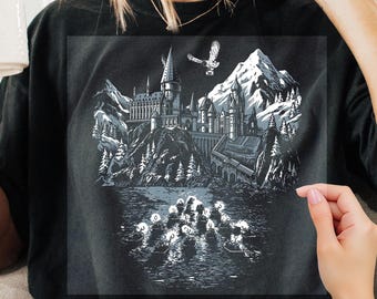 Prêt à imprimer pour école de sorciers, fichier Dtf familial Universal Studios, fichier DTF Château de la sorcellerie, transfert à chaud Magic School, transfert DTF Fantasy Magic World