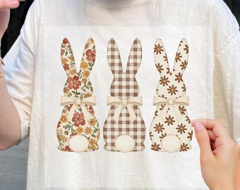 Bow Bunny DTF, Bunny DTF Transfer, Bunny Dtf Transfer, Bunny Iron On Transfer, Easter Bunny DTF, Bunny Transfers, Bunny Ready To Press