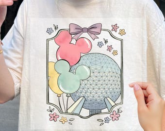 Disney Epcot Dtf Transfer, Retro Coquette Bow Epcot Dtf, Disney Epcot Name Dtf, Disney World Traveler Dtf, Disney Family Matching Shirt Dtf
