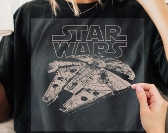 Vintage Starwars Dtf, Starwars Disneyland, Star Wars Millennium Falcon Dtf, Galaxys Edge Dtf, Disney Dtf, Dtf Transfers, Disneyland Trip DTF