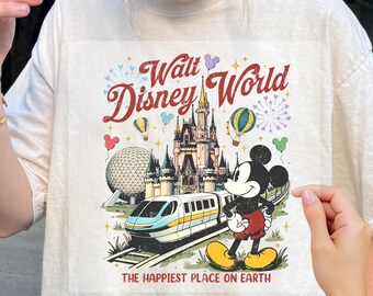 Retro Mickey And Friends DTF Transfer, Walt Disneyworld Ready To Press, Vintage Mickey Transfer, Disneyland Trip DTF, Magical Kingdom DTF