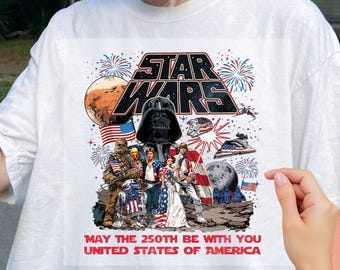 Disney retro Que el 250 aniversario te acompañe Dtf, Star Wars vintage 4 de julio Dtf, Día de la Independencia, Disney USA Dtf, Viaje a Disney, Transferencias Dtf
