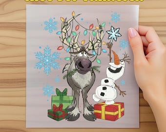 Disney Olaf and Sven Christmas Dtf, Frozen Christmas Gift Dtf, Disney Family Vacation Christmas Dtf, Santa Olaf Dtf, Dtf Transfer,Disney Dtf