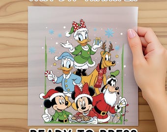 Mickey And Friends Christmas Dtf, Disney Christmas Dtf, Mickey Holiday Lights Dtf, Disney Family Matching Christmas Dtf,Christmas Disney DTF