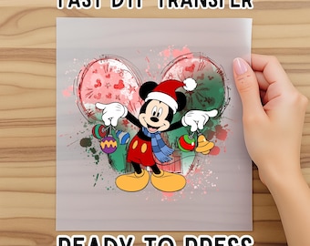 Mickey and Friends Christmas Dtf, Disney Family Xmas Dtf, Disneyland Christmas Trip Dtf, Very Merry Xmas Holiday,Ready to Press DTF Transfer