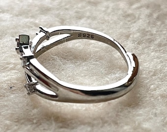 Anel ajustável "Star-Picker" em prata de lei S925 – Anel envolvente Estrela do Norte Celestial