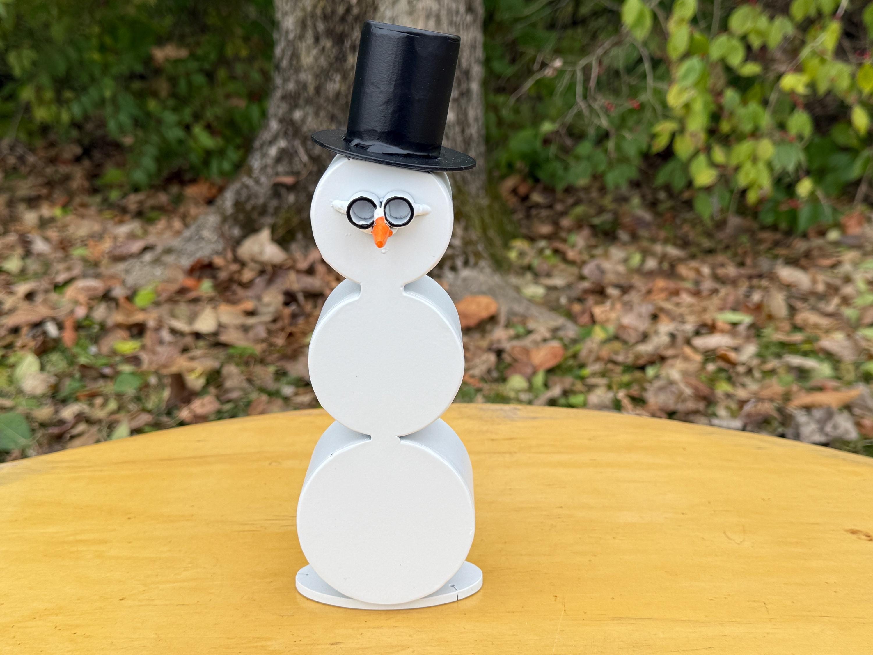 32 Christmas Yard Decor Ideas for a Festive Lawn 9 Handmade Steel Snowman - Recycled Steel Metal Art Holiday Christmas…